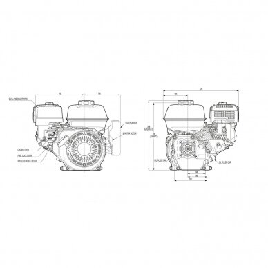 Benzininis variklis HONDA GX200, generatoriui 3