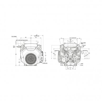 Benzininis variklis HONDA GX630, 25,4mm velenas 5