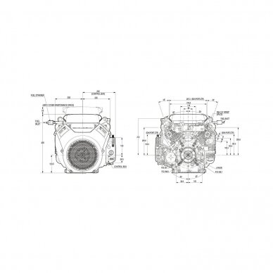 Benzininis variklis HONDA GX630, generatoriui 5