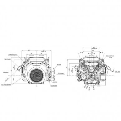 Benzininis variklis HONDA iGX800, 36,5mm velenas 7